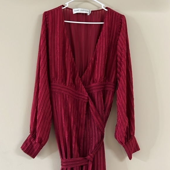 Fame and Partners The Rachel Wrap Gown Red - Picture 7 of 10